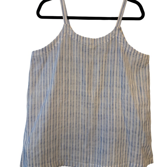 Blue Striped Button-Front Cami Top - Picture 2 of 4